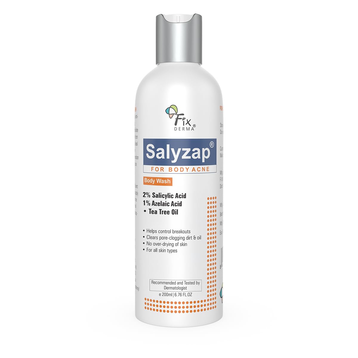 Amazon.com : Fixderma Salyzap Body Wash For Acne, Non foaming body